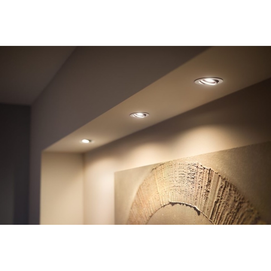 Philips - LOT 3x Luminaire encastré LED à intensité variable Hue MILLISKIN 1xGU10/5,7W/230V 2200-6500K