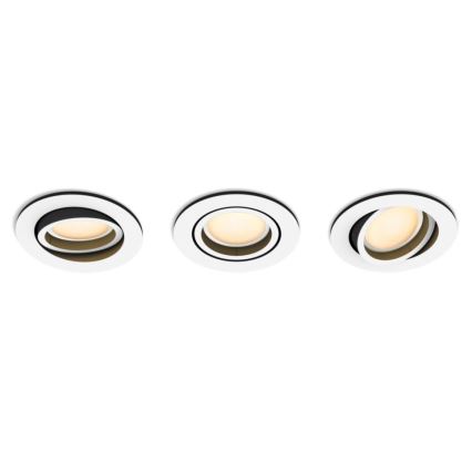 Philips - LOT 3x Luminaire encastré LED à intensité variable Hue MILLISKIN 1xGU10/5,7W/230V 2200-6500K