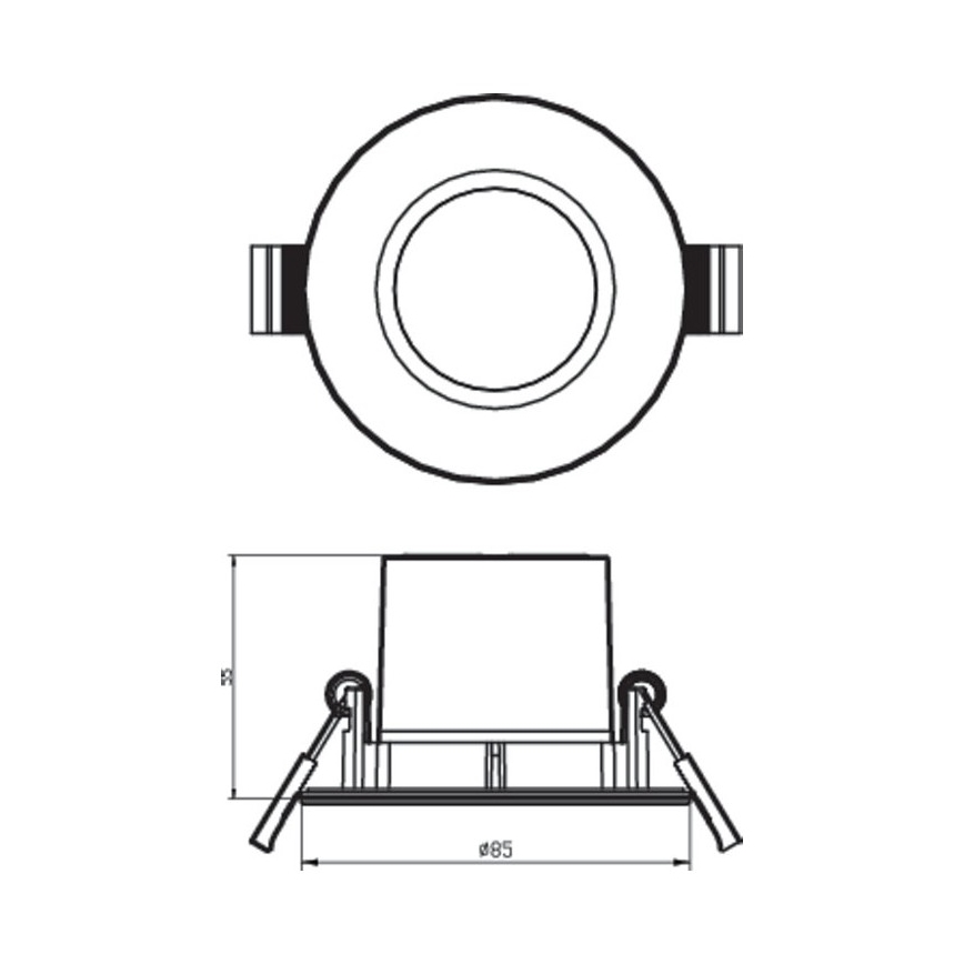Philips - LOT 3x Luminaires de salle de bain LED à intensité variable DIVE LED/5W/230V IP65