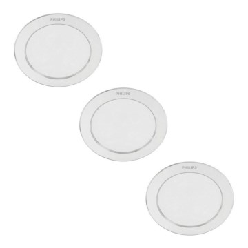 Philips - LOT 3x Spot encastrable 1xLED/3,5W/230V 2700K