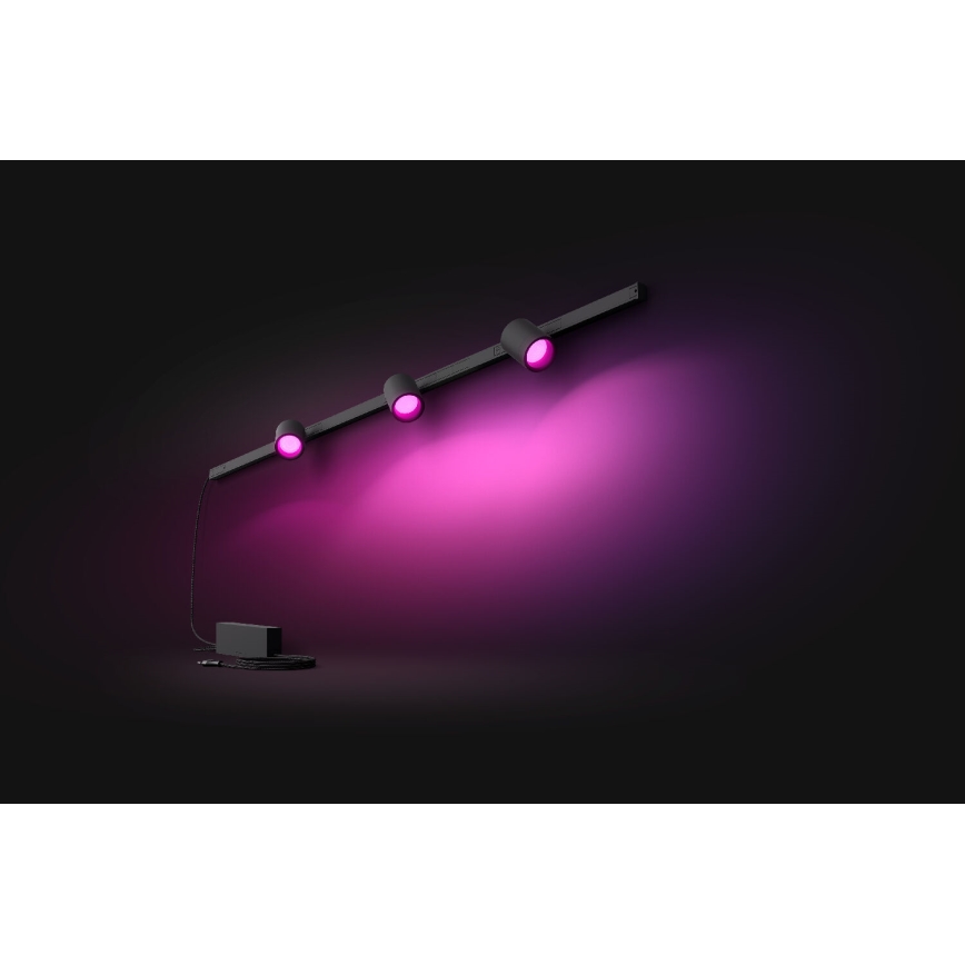 Philips - LOT 3xLED RGB Luminaire à intensité variable pour système de rail Hue PERIFO LED RGB/15,6W/230V 2000-6500K