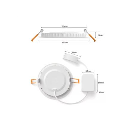 Philips - Lot de 2 spots encastrés LED RGBW dimmables pour salle de bains Hue SLIM LED/12W/230V 2000-6500K blanc IP44