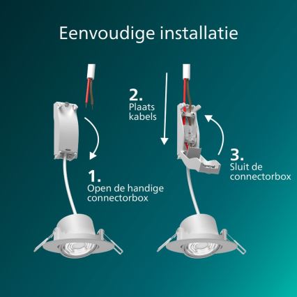 Philips - LOT DE 3 spots encastrables LED dimmables CILANTRO LED/5W/230V 2700K blanc
