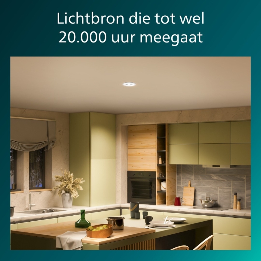 Philips - LOT DE 3 spots encastrables LED dimmables CILANTRO LED/5W/230V 2700K noir