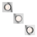 Philips - LOT de 3 spots LED RGBW dimmables encastrables DONEGAL 3xGU10/4,8W/230V + télécommande