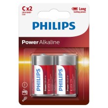 Philips LR14P2B/10 - 2 pc Pile alcaline C POWER ALKALINE 1,5V