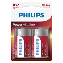 Philips LR20P2B/10 - 2 st. Alkaline batterij D POWER ALKALINE 1,5V