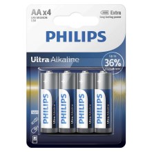 Philips LR6E4B/10 - 4 st. Alkaline batterij AA ULTRA ALKALINE 1,5V 2800mAh