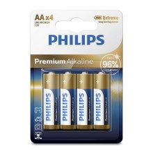 Philips LR6M4B/10 - 4 st. Alkaline batterij AA PREMIUM ALKALINE 1,5V 3200mAh