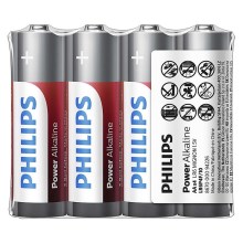Philips LR6P4F/10 - 4 st. Alkaline batterij AA POWER ALKALINE 1,5V
