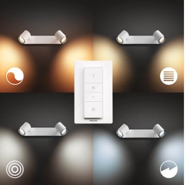 Philips - Applique à intensité variable LED salle de bain Hue ADORE 2xGU10/5W/230V IP44 + télécommande