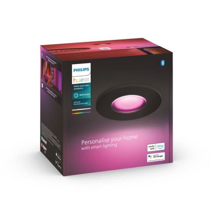 Philips - Luminaire encastré de salle bain LED RVBW  à intensité variable Hue XAMENTO GU10/5,7W/230V IP44 2200-6500K