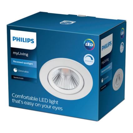 Philips - Luminaire encastrable à intensité variable SPARKLE LED/5,5W/230V blanc