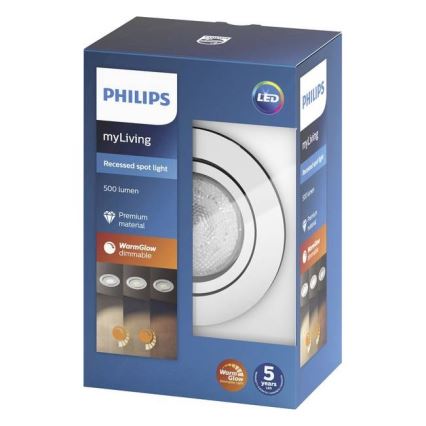 Philips- Luminaire encastré LED à intensité variable SHELLBARK Warm Glow 1xLED/4,5W/230V 2200-2700K