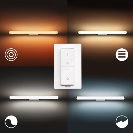 Philips - Luminaire LED à intensité variable salle de bain luminaire Hue ADORE LED/20W/230V IP44 + télécommande