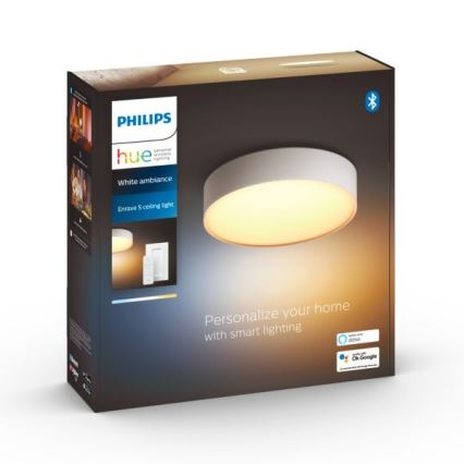 Philips - Plafonnier LED dimmable Hue LED/9,6W/230V 2200–6500K Ø 261 mm blanc + télécommande