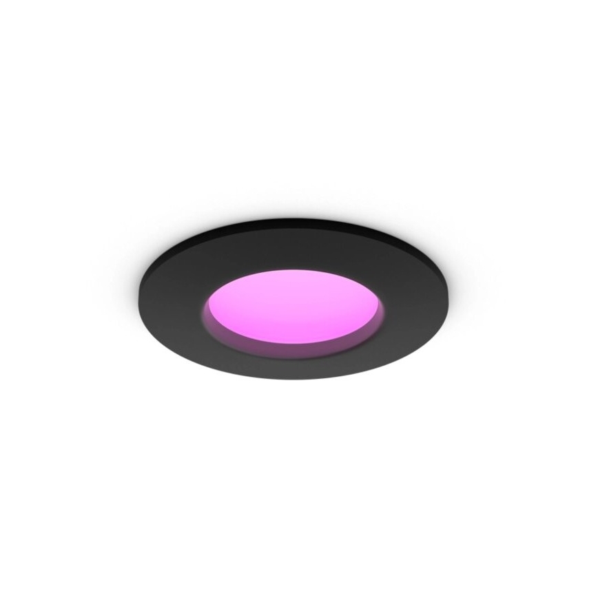 Philips - Spot encastrable LED RGBW salle de bain à intensité variable Hue SLIM LED/8,3W/230V 2000-6500K IP44 noir