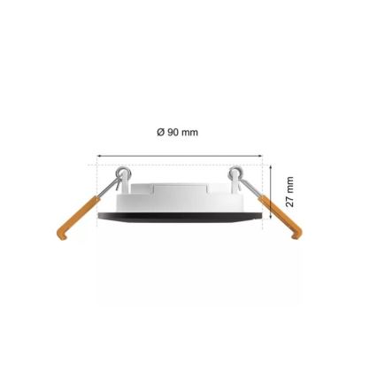 Philips - Spot encastrable LED RGBW salle de bain à intensité variable Hue SLIM LED/8,3W/230V 2000-6500K IP44 noir