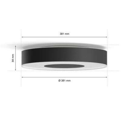 Philips - Luminaire LED RVBW à intensité variable pour salle de bains LED/33,5W/230V IP44 d. 381 mm 2000-6500K