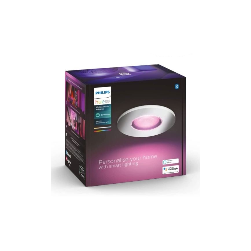 Philips - Luminaire salle de bain à intensité variable LED RGB Hue XAMENTO 1xGU10/5,7W/230V IP44 2000-6500K