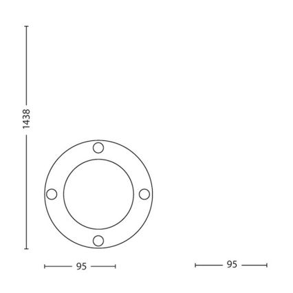 Philips Massive 17412/30/10 - Luminaire extérieur LED - avec piquet 1xGU10/5W/230V IP44