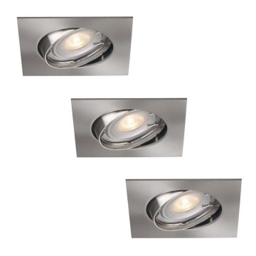 Philips Massive 59813/17/10 - SET 3x Badkamer Inbouw LED Lamp OPAL 3xGU10/4W/230V IP23