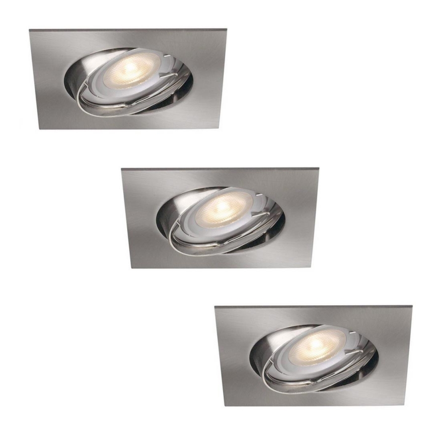 Philips Massive 59813/17/10 - SET 3x Badkamer Inbouw LED Lamp OPAL 3xGU10/4W/230V IP23