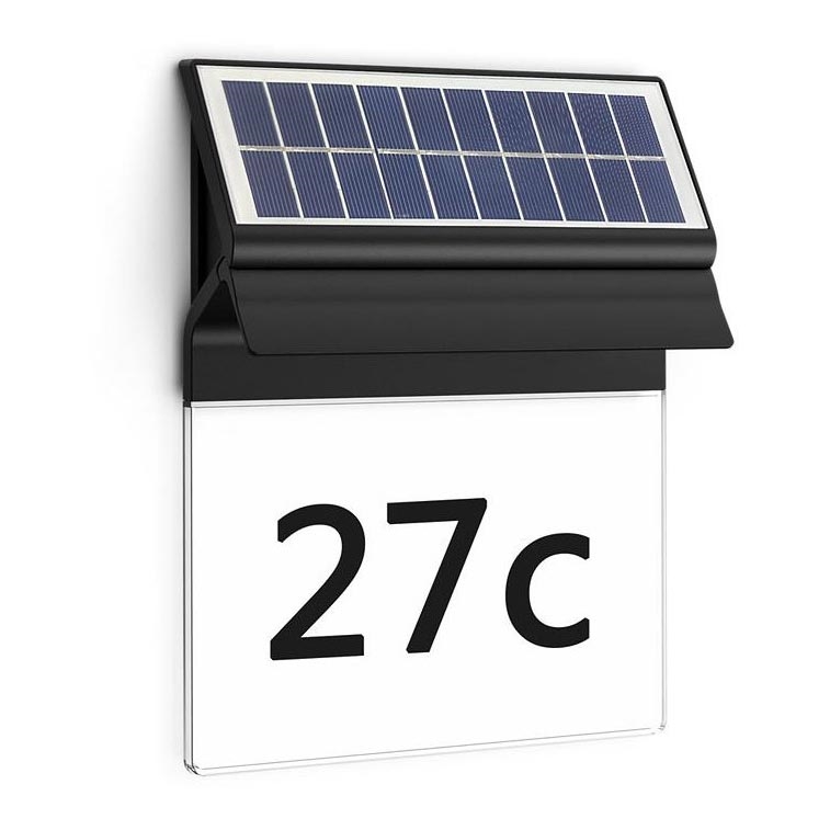 Philips - Numéro de maison solaire ENKARA LED/0,2W/3,7V 1800 mAh IP44