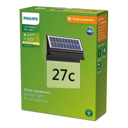 Philips - Numéro de maison solaire ENKARA LED/0,2W/3,7V 1800 mAh IP44