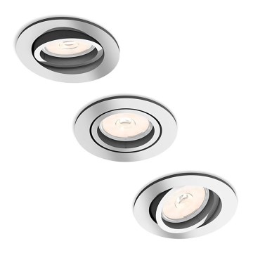 Philips - PACK 3x Luminaire encastrable 1xGU10/5,5W/230V