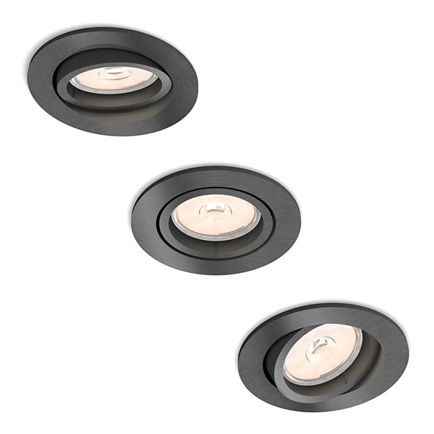 Philips - PACK 3x Luminaire encastrable 1xGU10/5,5W/230V