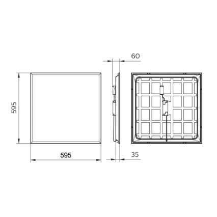 Philips - Panneau LED encastré LEDINAIRE LED/34W/230V 60x60 cm 4000K