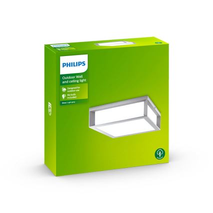 Philips - Plafondlamp voor buiten 2xE27/14W/230V IP44 grijs