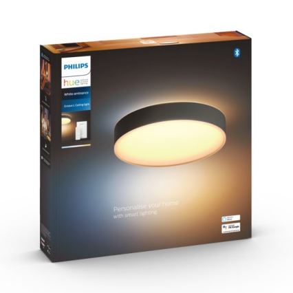 Philips - Plafonnier à intensité variable LED Hue LED/33,5W/230V 2200-6500K d. 425 mm noir + télécommande