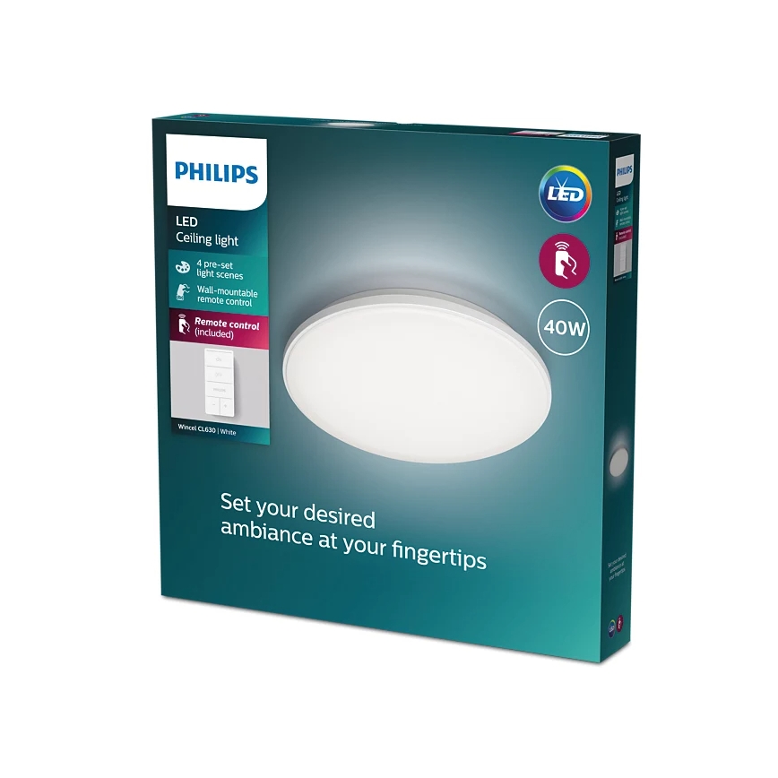 Philips - Plafonnier à intensité variable LED LED/40W/230V 2700-6500K + télécommande