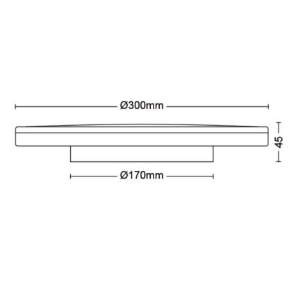 Philips - Plafonnier à intensité variable SCENE SWITCH LED/18W/230V d. 30 cm 2700K noir