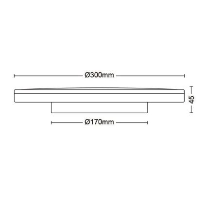 Philips - Plafonnier à intensité variable SCENE SWITCH LED/18W/230V d. 30 cm 4000K noir