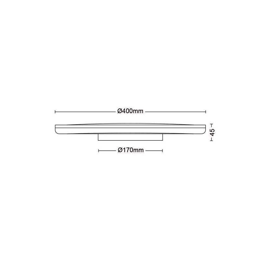 Philips - Plafonnier à intensité variable SCENE SWITCH LED/22W/230V d. 40 cm 4000K noir