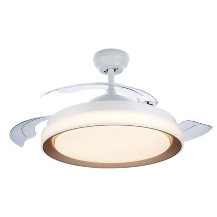 Philips- Plafonnier avec ventilateur LED/35W/230V 5500/4000/2700K + Télécommande doré