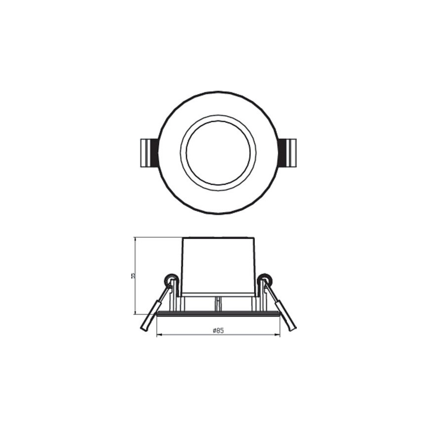 Philips - Plafonnier encastré LED dimmable pour salle de bains DIVE LED/5W/230V IP65