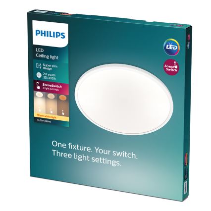 Philips - Plafonnier LED à intensité variable CLEAR 1xLED/18W/230V 2700K