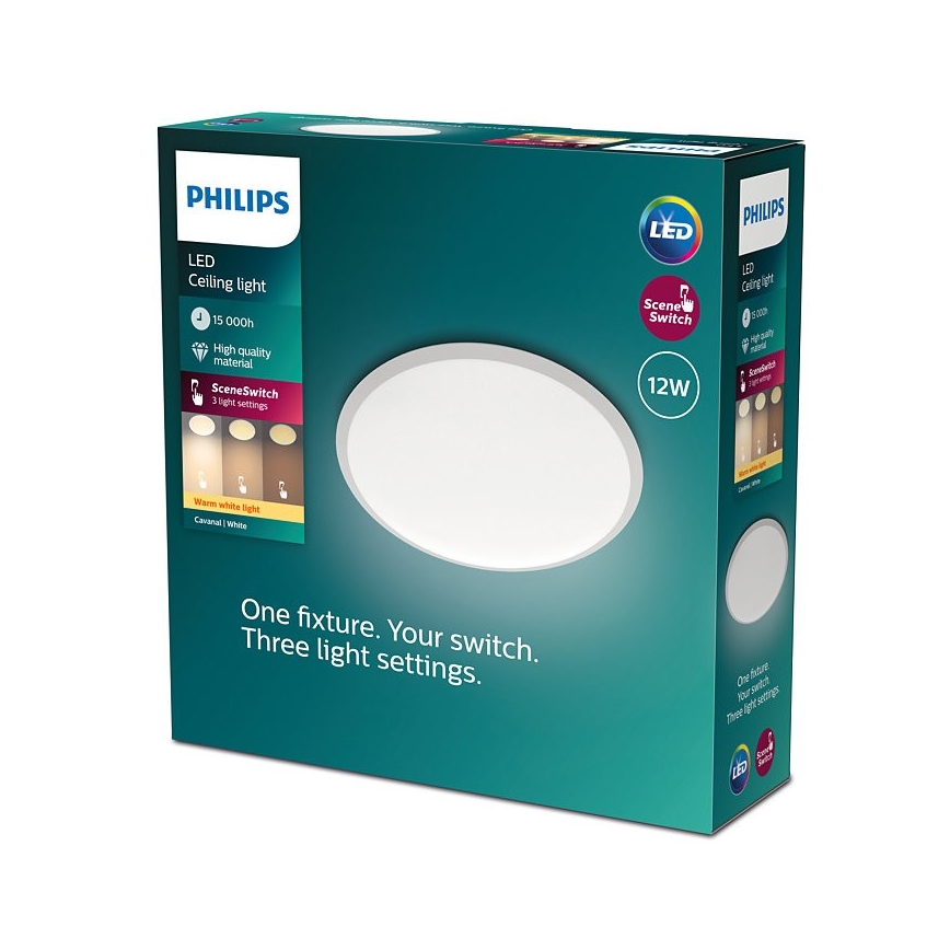 Philips - Plafonnier LED à intensité variable SCENE SWITCH LED/12W/230V