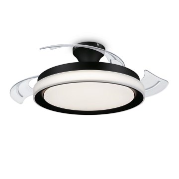 Philips - Plafonnier LED avec ventilateur BLISS LED/35W/230V 5500/4000/2700K noir + télécommande