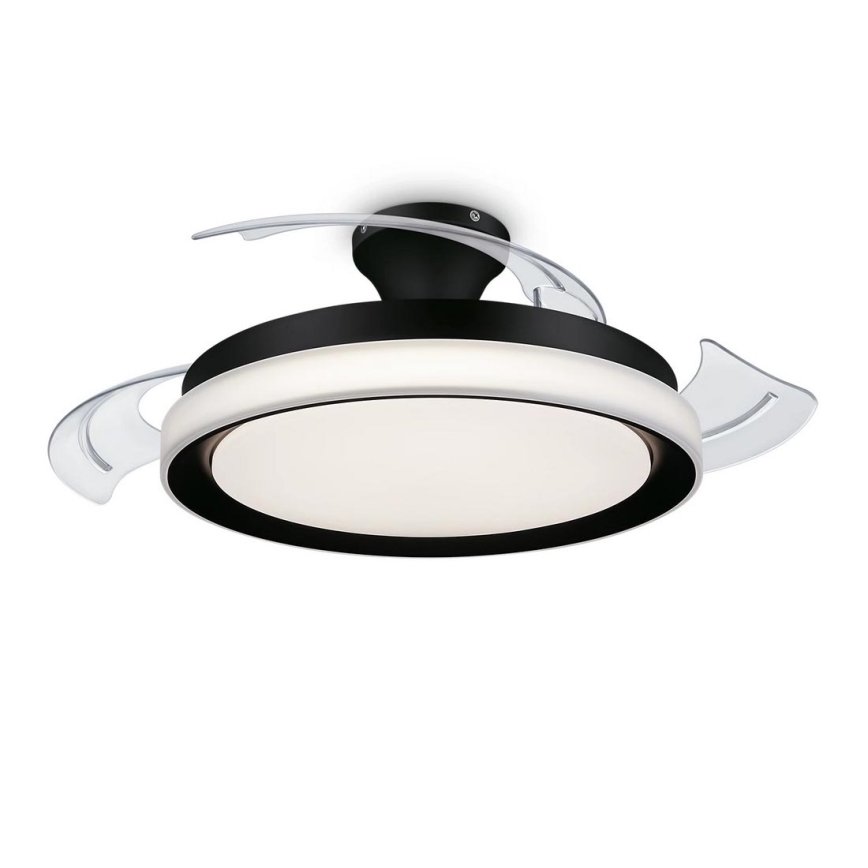 Philips - Plafonnier LED avec ventilateur BLISS LED/35W/230V 5500/4000/2700K noir + télécommande