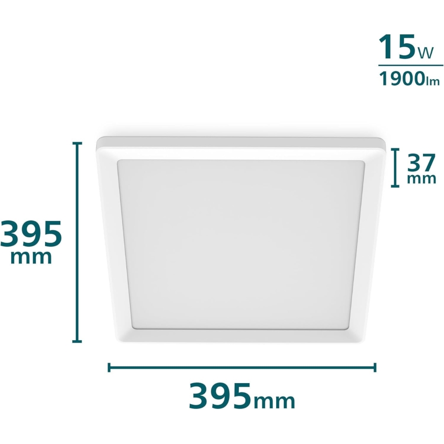 Philips - Plafonnier LED dimmable/15W/230V 2700K 39,5x39,5 cm