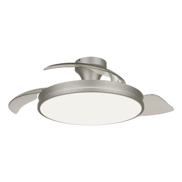 Philips - Plafonnier LED dimmable avec ventilateur ATLAS LED/35W/230V chrome mat + télécommande