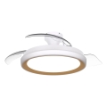Philips - Plafonnier LED dimmable avec ventilateur BLISS LED/35W/230V doré + télécommande