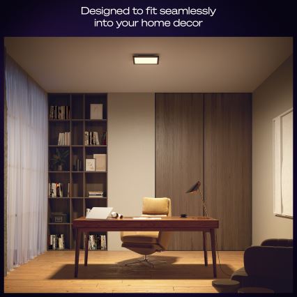 Philips - Plafonnier LED dimmable Hue AURELLE LED/19W/230V 2200-6500K 30x30 cm noir