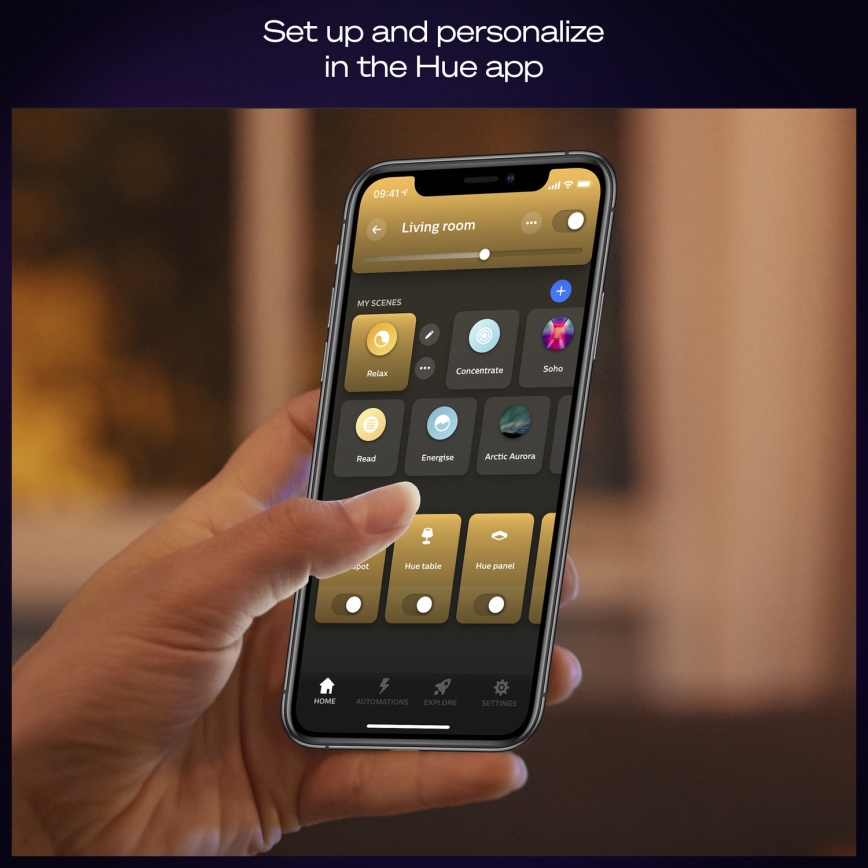 Philips - Plafonnier LED dimmable Hue AURELLE LED/21W/230V 2200-6500K Ø 39,5 cm noir