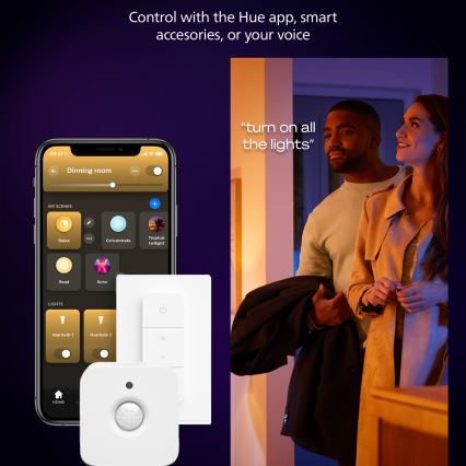 Philips - Plafonnier LED dimmable Hue AURELLE LED/21W/230V 2200-6500K Ø 39,5 cm noir